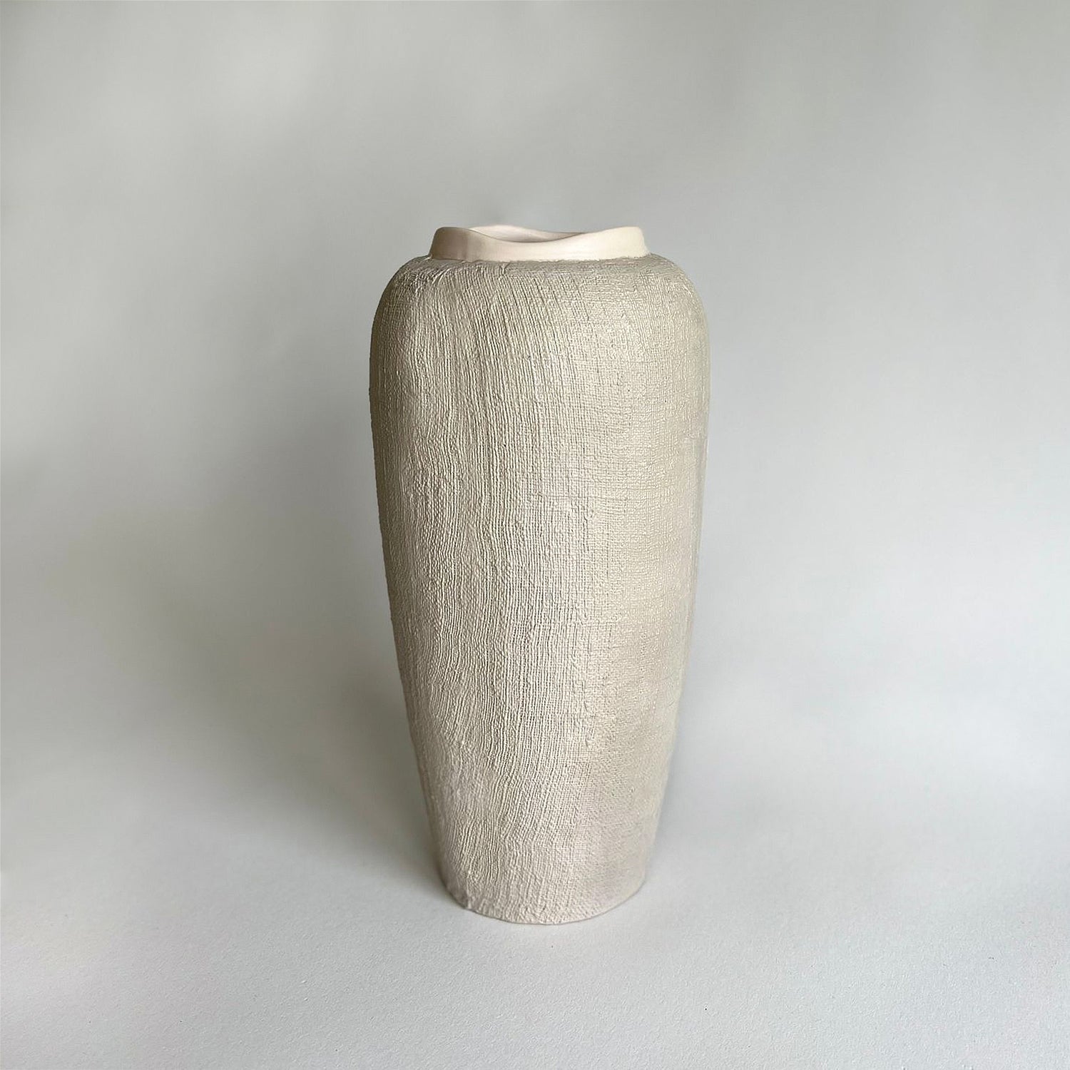 handmade organically shaped textured vase