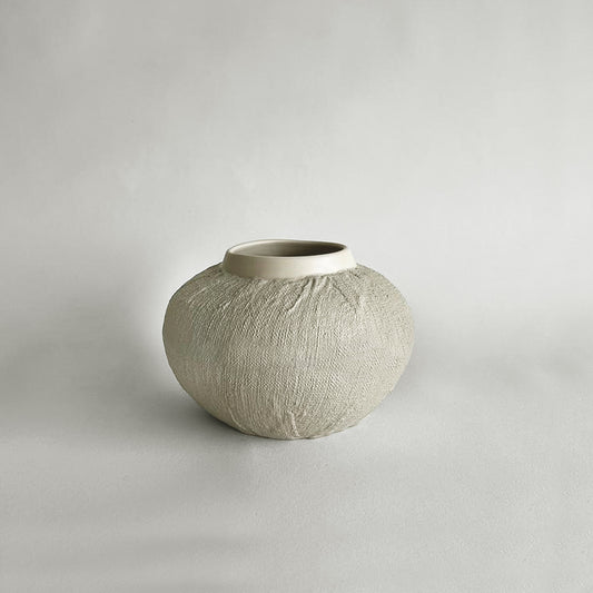 beige matte textured organic handmade ceramic medium vase, natural shaped vase, stoneware vase, organic vase, wabi sabi decor