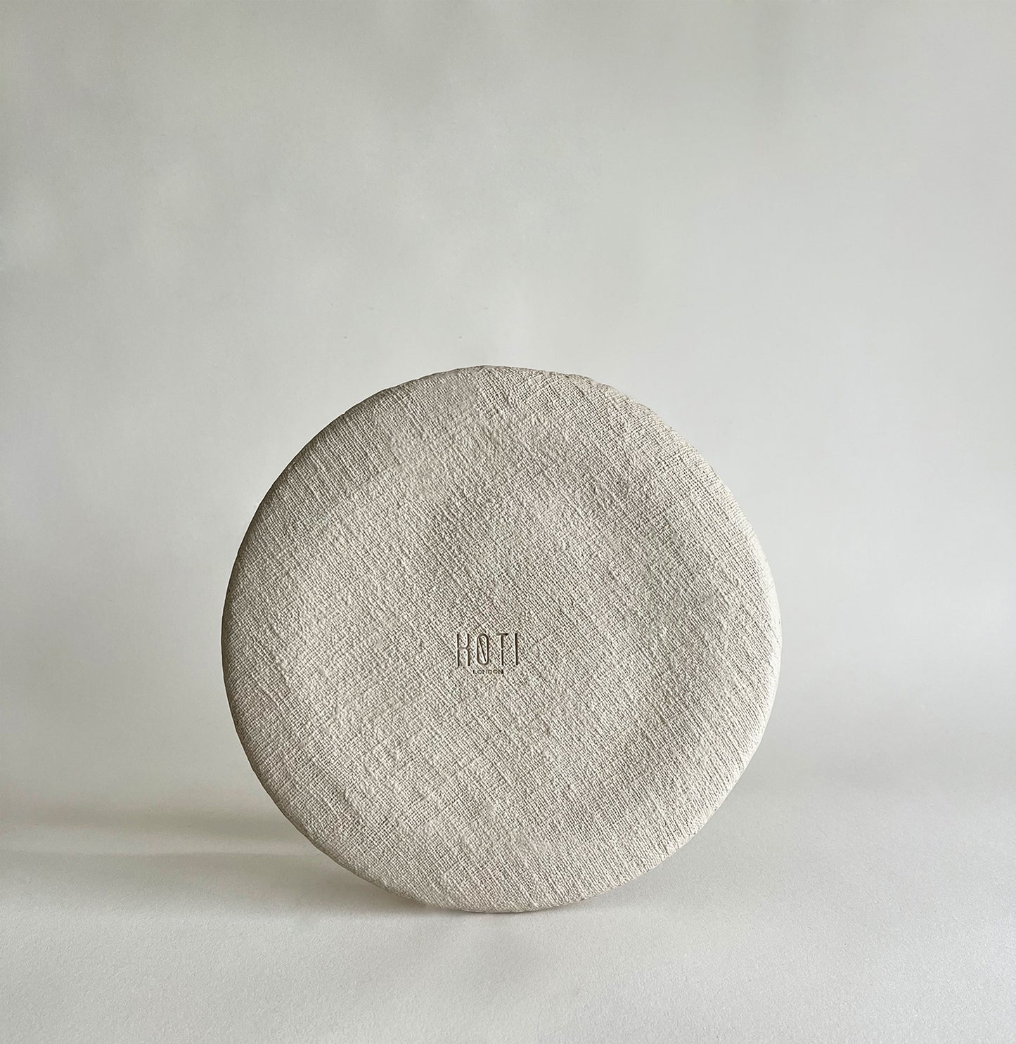 beige matte textured organic handmade ceramic dinner plate, unique plate, large plate