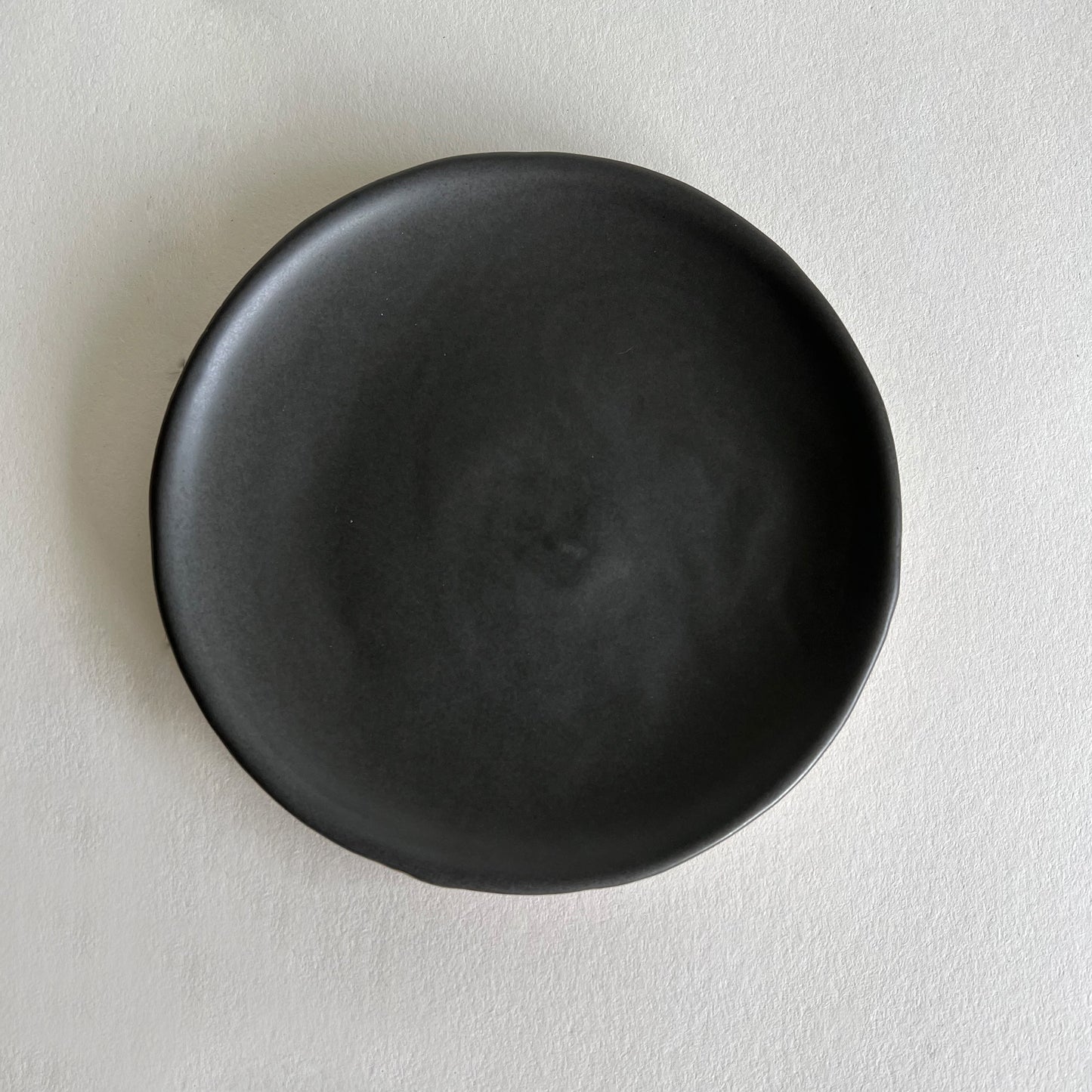 charcoal matte handcrafter ceramic appetizer plate, dessert plate