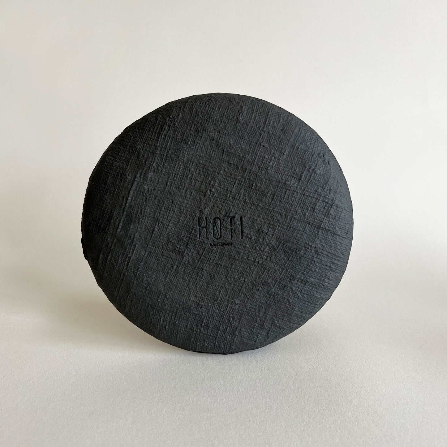 black matte textured handmade ceramic dessert plate, small ceramic plate, appetizer plate