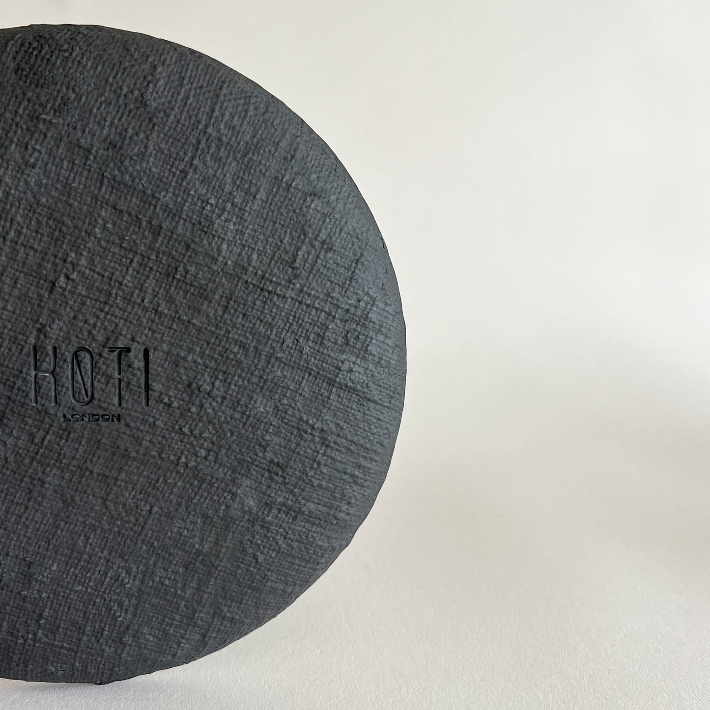black matte textured handmade dessert plate, small ceramic plate, starter plate