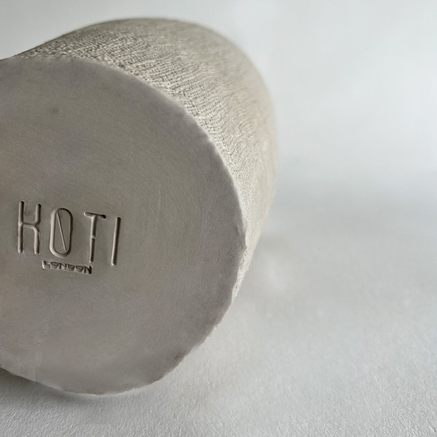 beige matte textured large handmade ceramic organic vase
