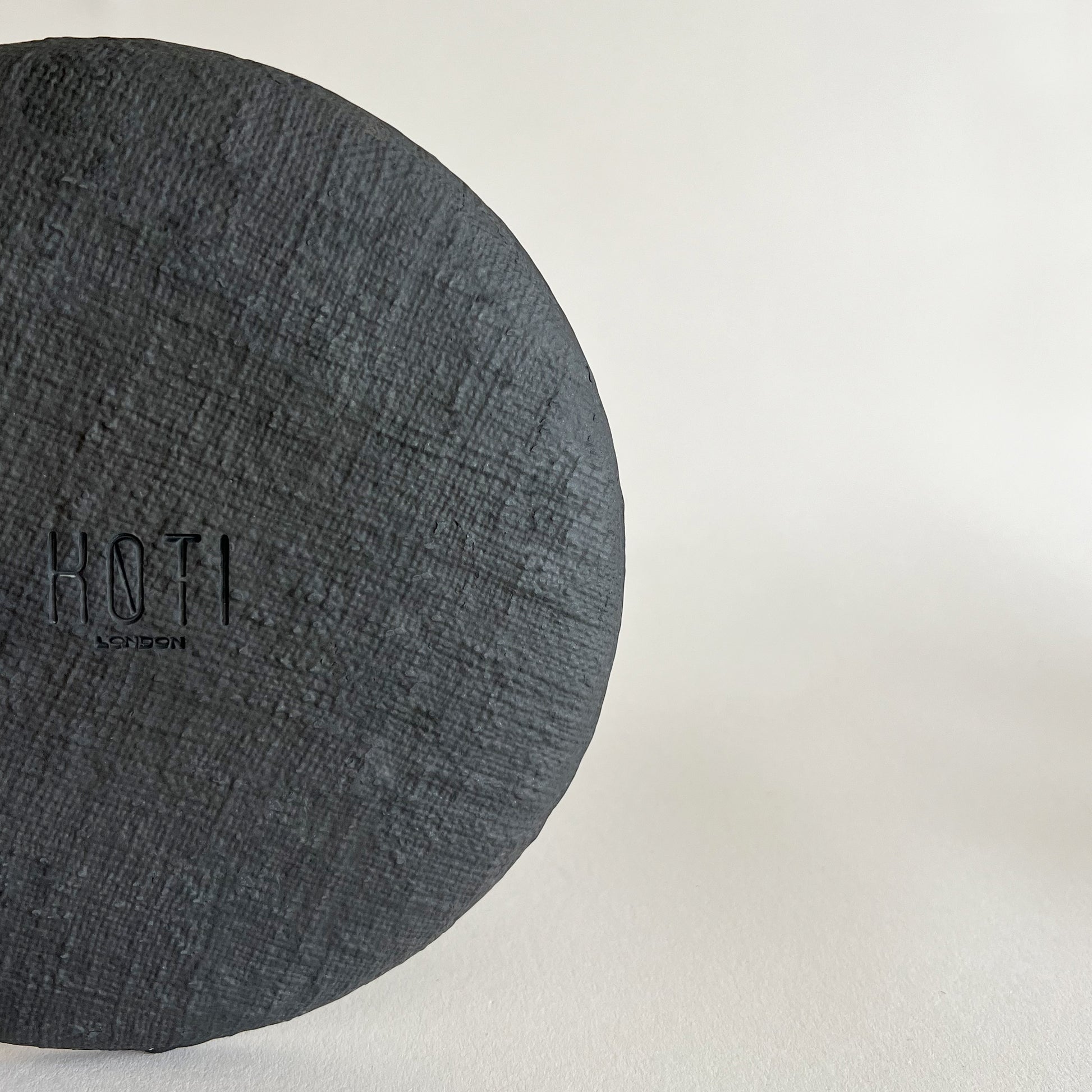 black matte textured handmade dessert plate, small ceramic plate, starter plate