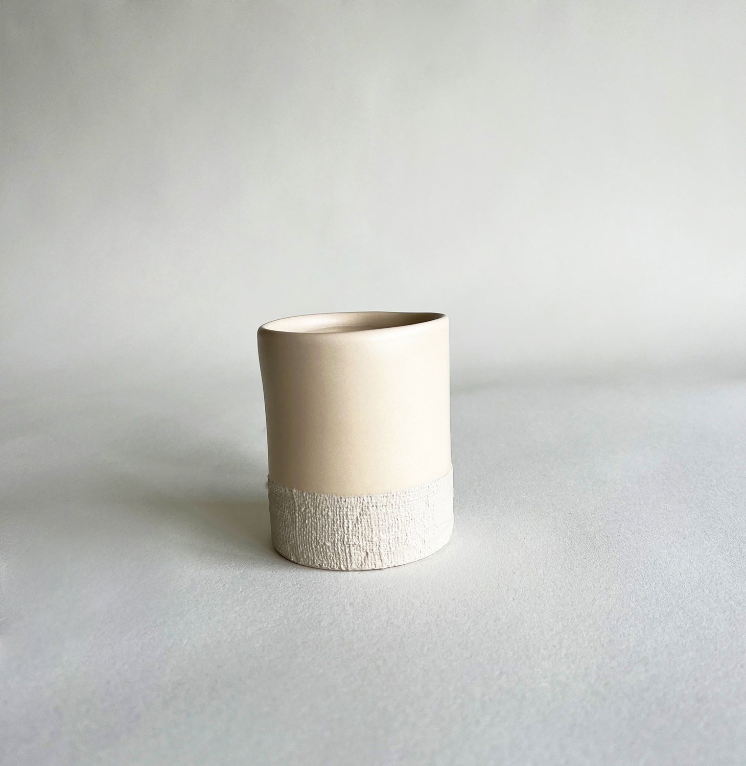 beige matte textured handmade ceramic cup, stoneware mug, japandi mug, coffee cup, tea mug, large cup